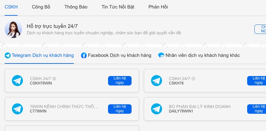 Nhiều cổng thông tin kết nối với nhà cái giúp anh em dễ dàng thao tác